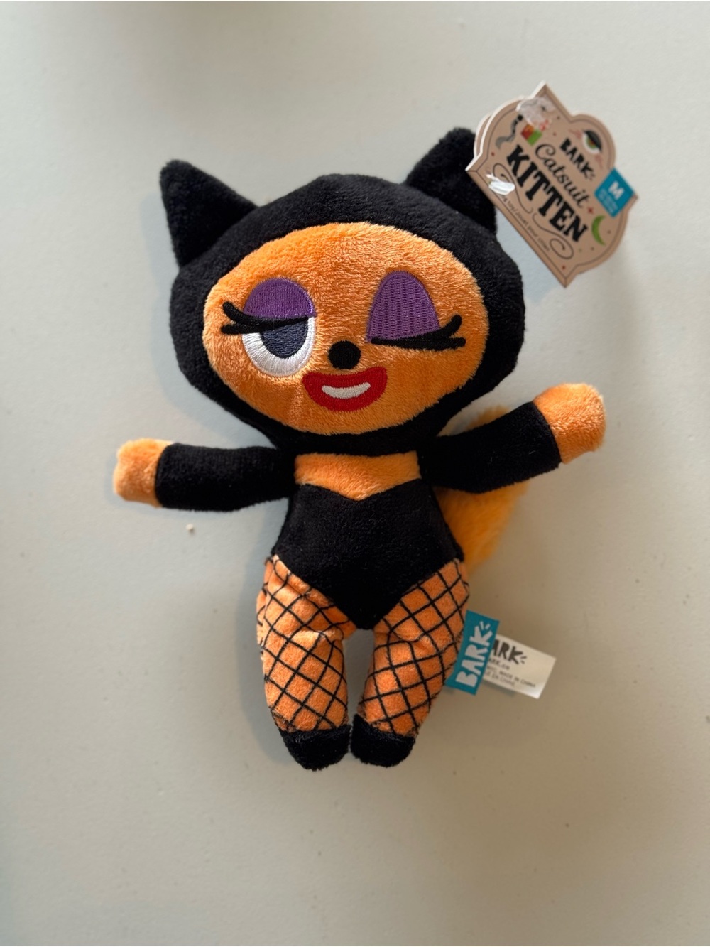 BARK Halloween Catsuit Kitten Plush Toy - medium